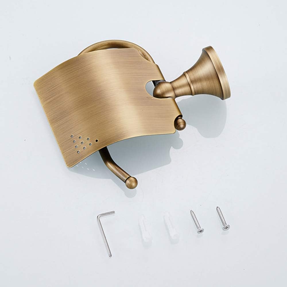 Retro Toilet Roll Holder Bathroom Accessories Solid Brass Tissue Paper Holder Paper Rack Wall Mounted for WC