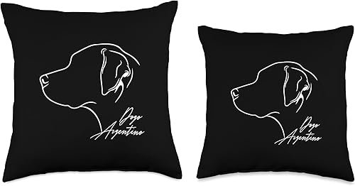 Miniatura 3 de Funny Proud Dogo Argentino Profile mom Dog Throw Pillow, 16x16, Multicolor