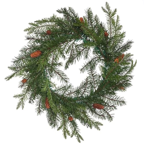 Couronne de Faux Sapin et Verdure Artificielle de Noël pour Porte