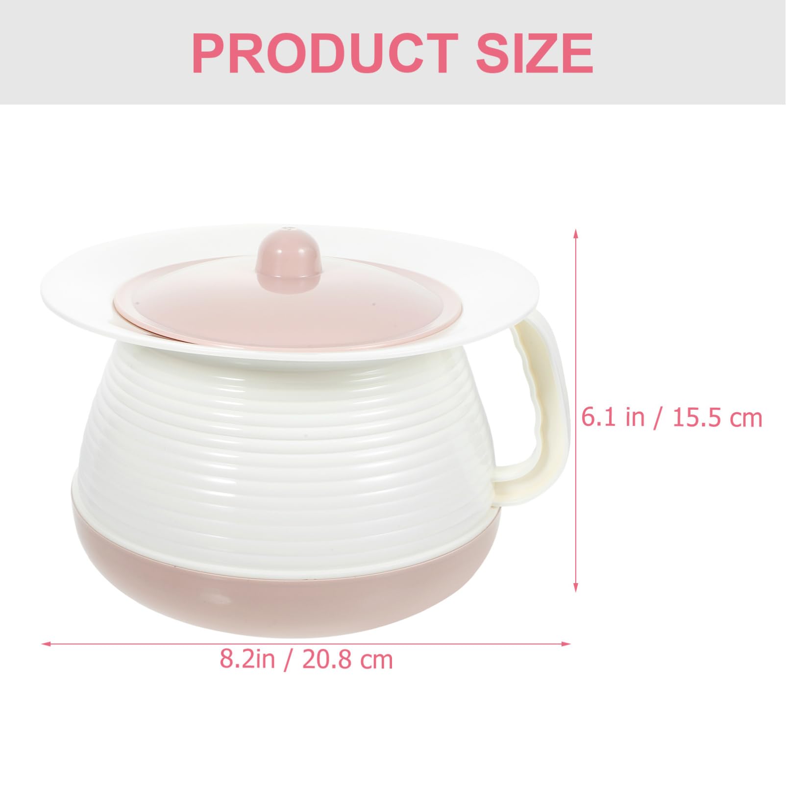 TOVINANNA Handheld Urinal for Toddlers Portable Potty Bedpan Home Chamber Pot with Cover