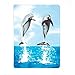 Gifts & Decor Dolphin Print Fleece Blanket Turquoise Blue Sofa Throw