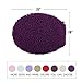 Toilet Lid Cover - Plum, Plush Microfiber Oval Toilet Seat Covers for Bathroom, Machine Washable Elongated Toilet Cover Seat, Stretches up to 21