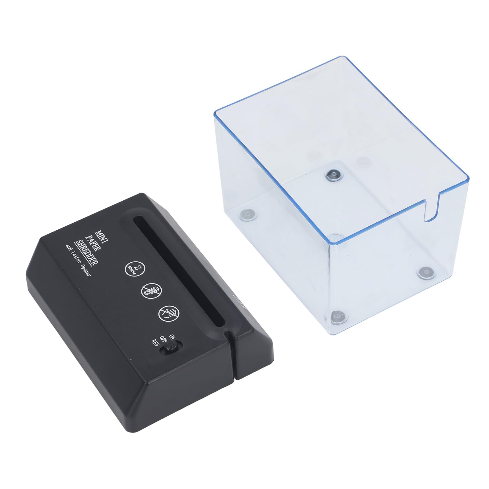 Mini niszczarka do papieru, przenośna niszczarka do papieru USB A6, domowe biuro stacjonarne, trzypozycyjny przełącznik przesuwny 15 x 10 x 15 cm
