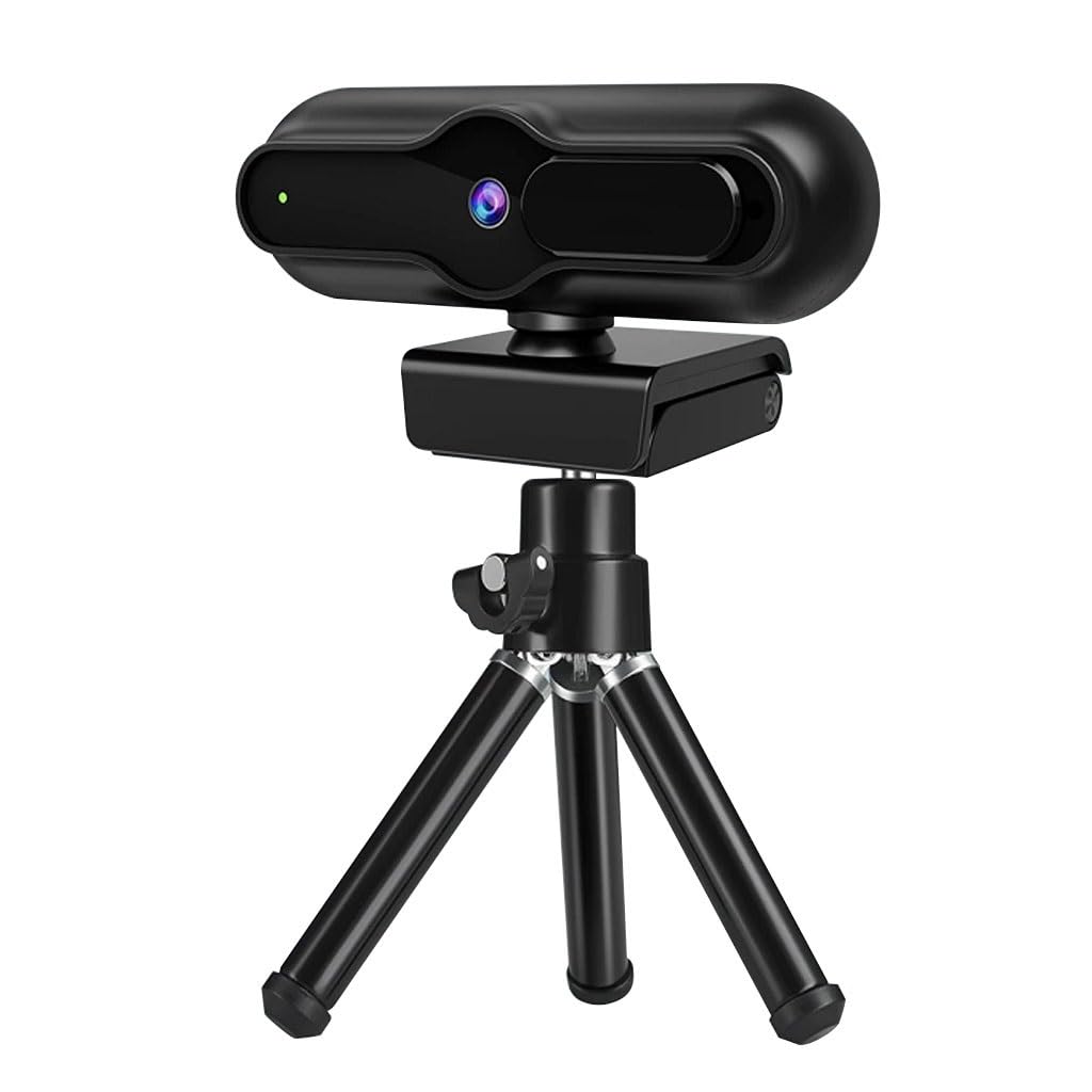 LEIYTFE USB Computer Camera with Microphone & Privacy Cover,4K Webcam for Streaming,Online Class Webcam for Video Conferencing,Autofocus and Rotation Design(4K+Tripod)-image-47