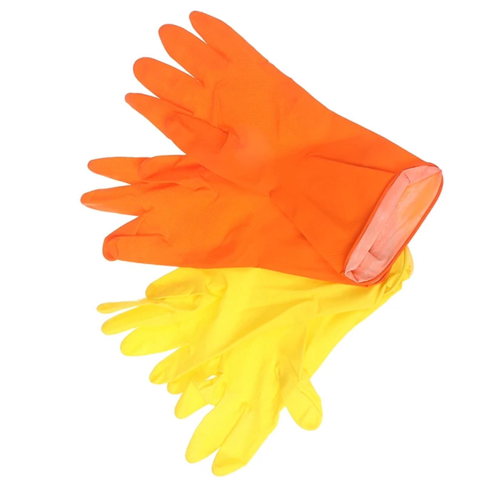 Guanti per la pulizia Guanti in gomma for lavare i piatti, guanti for le pulizie domestiche, guanti in gomma riutilizzabili, guanti da cucina a maniche lunghe(Orange)