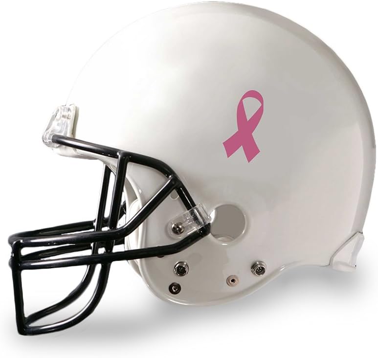 Fundraising For A Cause Breast Cancer Awareness Football Helmet Decals - Pink Ribbon Decals Breast Cancer Awareness (25 Decals)