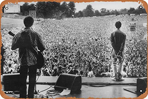 Yzixulet Liam Gallagher Poster Oasis Knebworth Print Poster Retro Metal Tin Vintage Sign 12 X 8 Inch Home Bar Man Cave Wall Decor