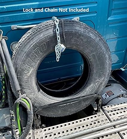 Semi Truck Spare Tire (or Tire and Rim) Carrier, Adjustable, Powder Coated, Universal Fit, STAR Fabrication, 3510,