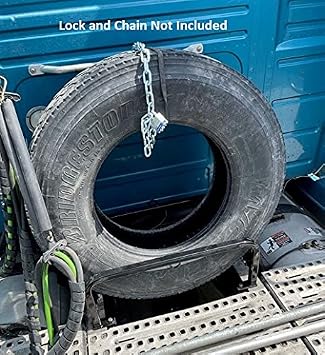 Semi Truck Spare Tire (or Tire and Rim) Carrier, Adjustable, Powder Coated, Universal Fit, STAR Fabrication, 3510,