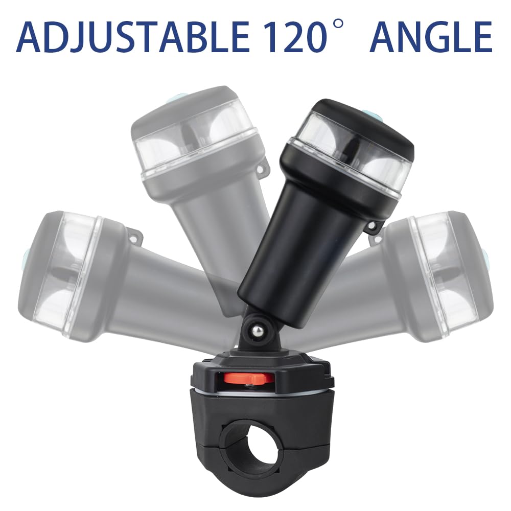 Snapklik.com : Pactrade Marine Navigation Lights For Boats LED - White Battery  Powered Nav Lights For Boats - Rail Mount, image size:1000x1000