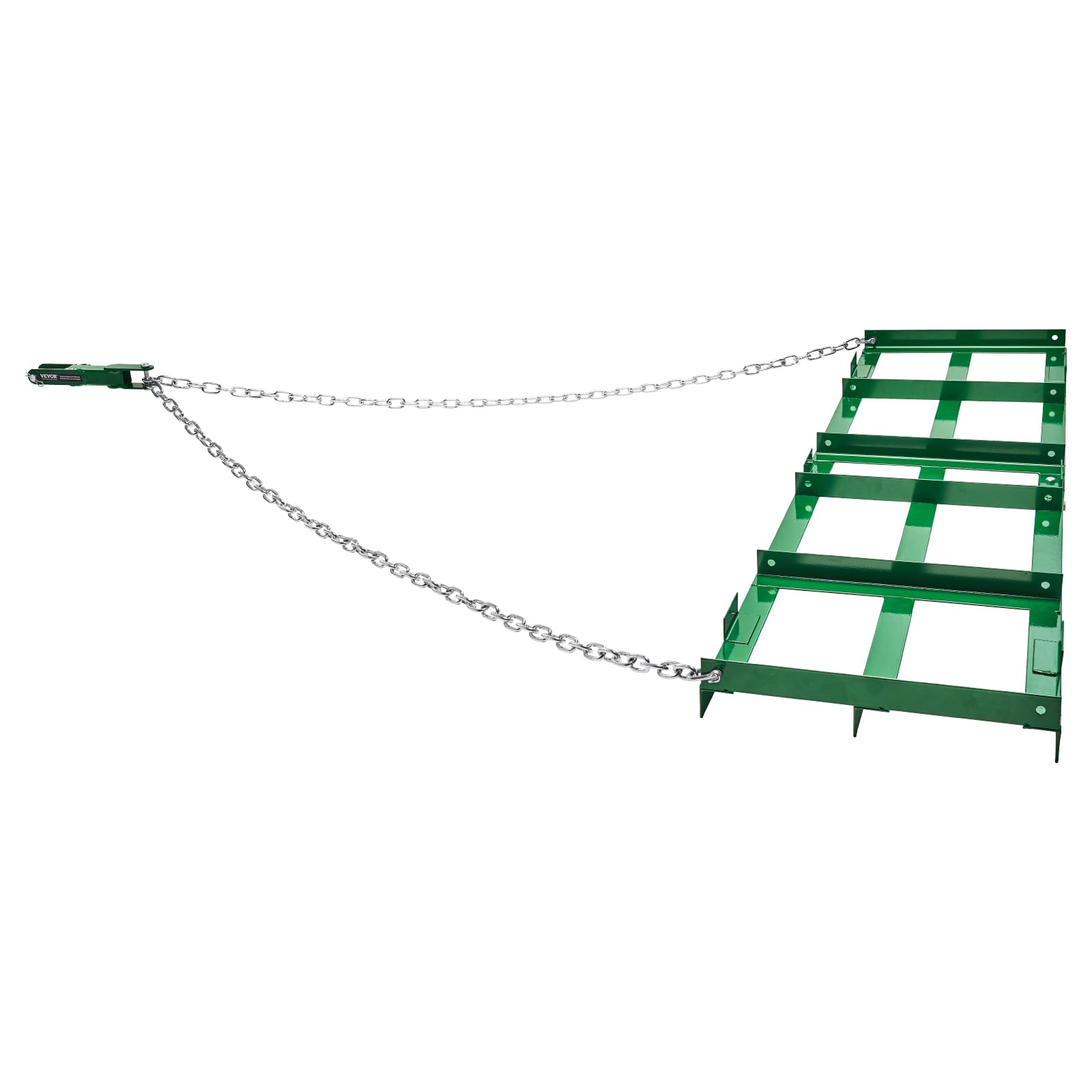 VEVOR Erpice Trainato per Impieghi Gravosi con Barre Regolabili e Catena 1830 mm, per Vialetti per ATV, UTV, Trattore, Tosaerba Trainato Dietro Strumento di Livellamento del Prato Cortile