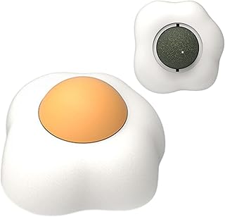 Catnip bolas para gatos parede | Ovo frito Design Catnip bola montagem na parede | Brinquedos comestíveis giratórios para gatos lambem, brinquedos para mastigar gatos saudáveis e seguros, Sritob