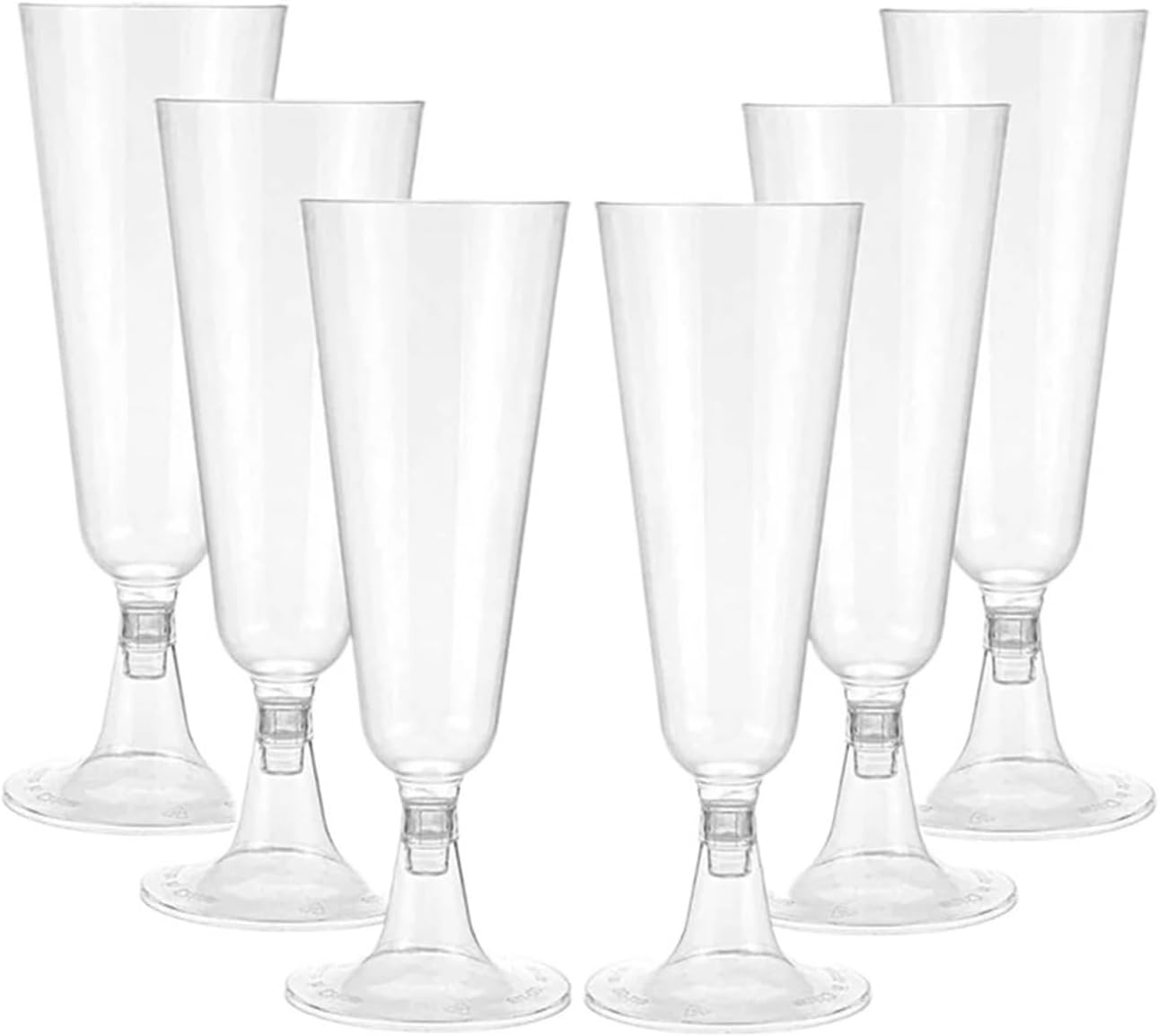 40Pcs Champagne Red Wine Glasses Disposable Champagne Toast Flute Cocktail Wedding Party Supplies