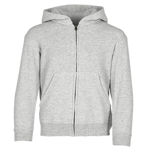Kids Kapuzen-Sweatjacke 152 (12-13),Heather Grey