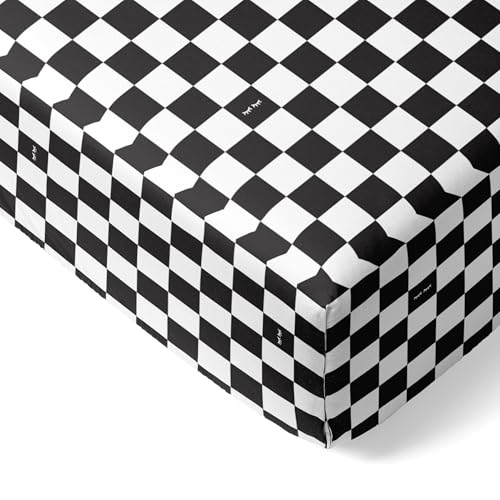 Image of Little Sleepies Baby Crib Sheets, Buttery Soft Viscose from Bamboo Crib Sheets for Boys & Girls, Toddler Bed Sheet, Standard Crib Mattress Sheet, Super Stretchy & Elasticized (Checks)