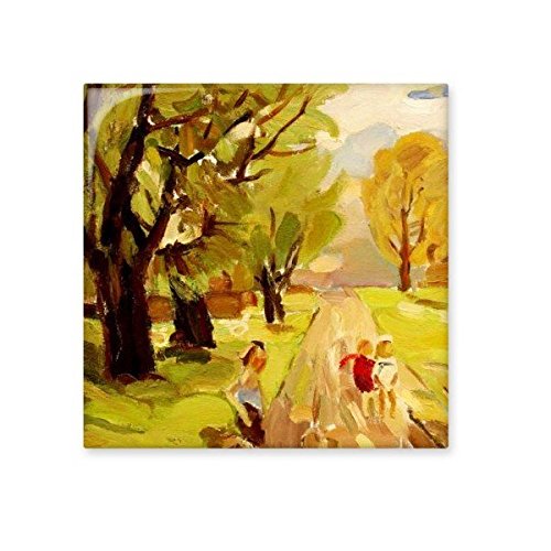 Carreaux de céramique motif paysage abstrait résistant pour salle de bains