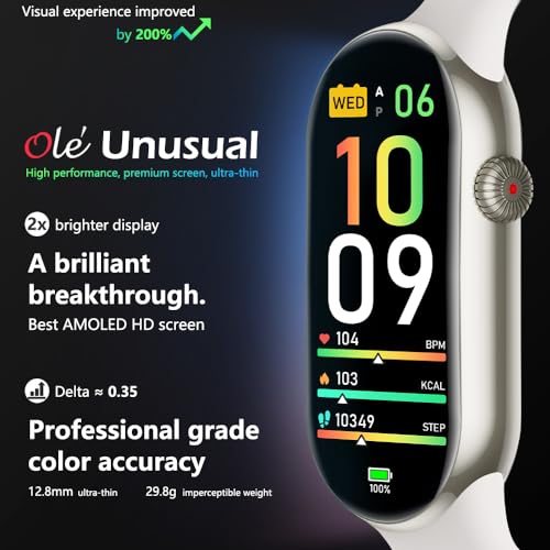 Image of FITVII Slim Fitness Tracker with Blood Oxygen, Blood Pressure, 24 /7 Heart Rate and Sleep Tracking, IP68 Waterproof Activity Trackers and Smart Watches with Step Tracker, Pedometer for Women Men