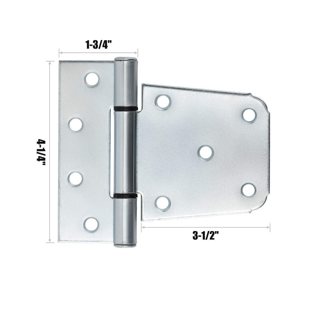HOME MASTER HARDWARE Wytrzymałe zawiasy bramowe typu T, ocynkowane, ze śrubami, 6-pak (ocynkowane)