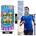 SEBNATAL Fashion Breathable Tie Dye Aliens Art Face Cover for Adults, Neck Gaiter Warmer, Half Ski Mask for Sports Motorcycle Accessories