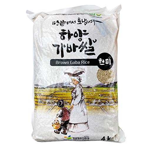 Korean Premium Sprouted Brown Gaba Rice, 8.8 Pound Pouches (Brown) 한국 가바 현미