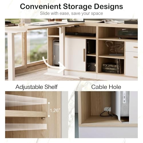 Image of ModernMate 63 inch Lateral File Cabinet with Lock, 2-Drawer Home Office Storage