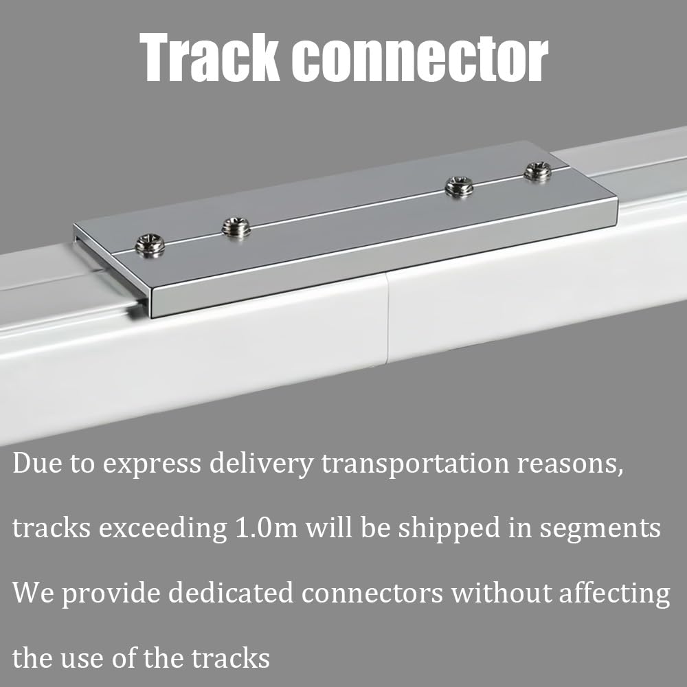 Tringle à rideaux flexible et robuste – Rail en aluminium pliable pour plafond/mur coulissant – Séparateur de pièce pour fenêtres, salon, chambre à coucher, bureau à domicile – 1,80 m de long