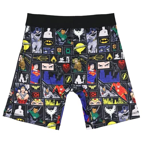 INTIMO DC Comics Justice League Boxers Briefs Men's Superhero Scenes Tight Fit Adult Underwear3