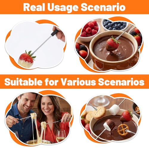 Image of 6 Pcs Fondue Set,Fondue Forks for Cheese and Chocolate Fondue, Heat Resistant Handles with Color Coding, Ideal for Dinner Parties and Outdoor Gatherings, 23 cm Length