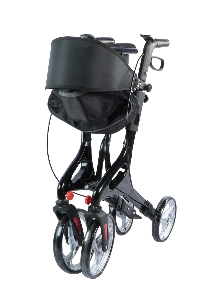 Zaawansowany aluminiowy rollator składany chodzik mobilny z ramą Seat Zimmer - 9226BL