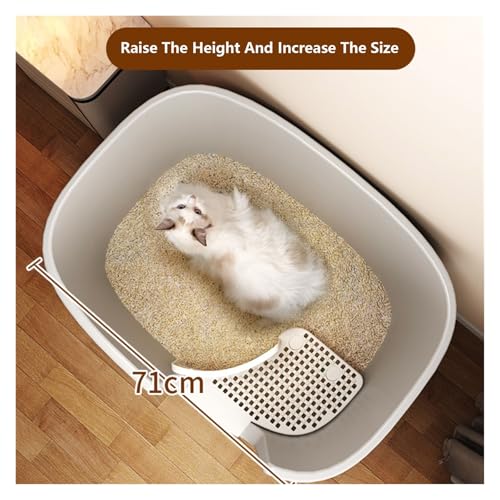 Arenero para gato grande con tapa y alta protección miniatura 4
