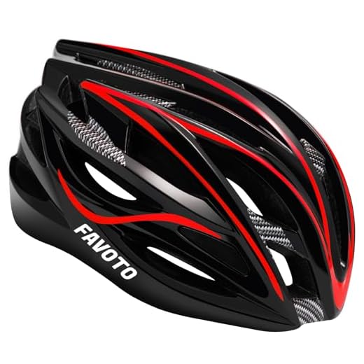 Favoto Casco de Bicicleta Ajustable, Casco de Ciclismo con Forro para Hombre Mujer Adultos, Casco de MTB Carretera Montaña Certificado CE TUV L (59-61cm)
