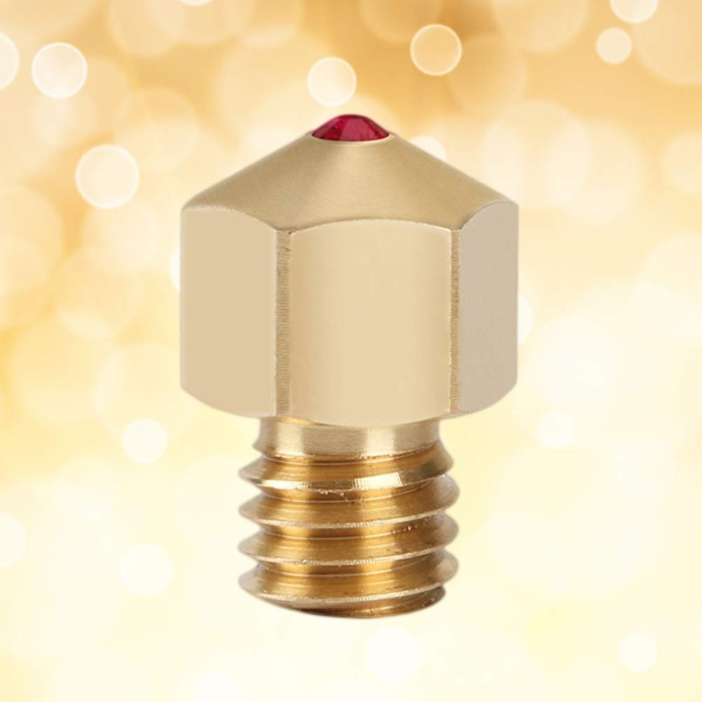 Druckerteile 1 stücke Gewinde Design Rubin 0,4 MM Messing Düsenspitze Extruder Düse Druckkopf Kompatibel für MK8 3D Drucker Ersatzteile