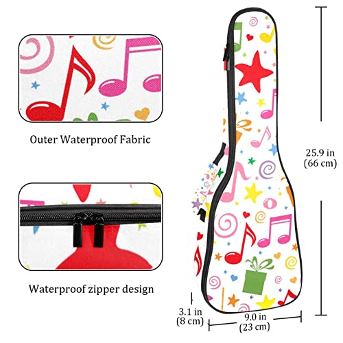 Housse pour ukulélé – Motif note de musique – Rembourrage en éponge de 10 mm d’épaisseur – 53,3 cm – Avec sangles… - Les Beatles, Paul McCartney, John Lennon, RIngo Starr, George Harrison Housse pour ukulélé - Motif note de musique - Rembourrage en éponge de 10 mm d'épaisseur - 53,3 cm - Avec sangles… – Image 5