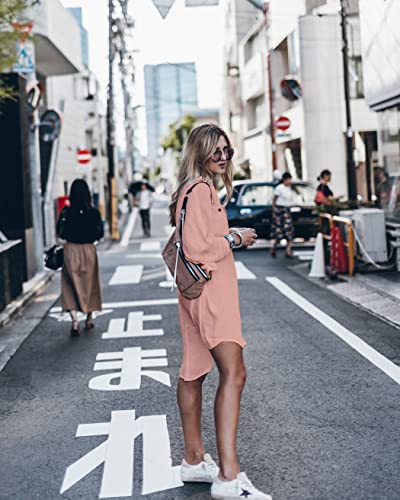 Image of Women's Swimsuit Cover up,Silky Button Down Shirt Midi Dress Kimono,Summer Bathing Suit Beach Coverups for Women (CP-Aline)