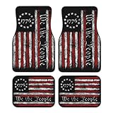 4PCS American Flag Patriotic Car Floor Mats Anti-Slip Full Set Front and Rear...