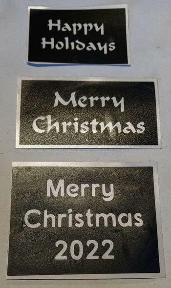 10 x Merry Christmas & Merry Christmas 2022 Stencils & Happy Holidays (Mixed) for Etching on Glass Glassware Craft