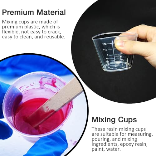 Pack de 50 vasos plásticos medidores de 2 oz miniatura 3