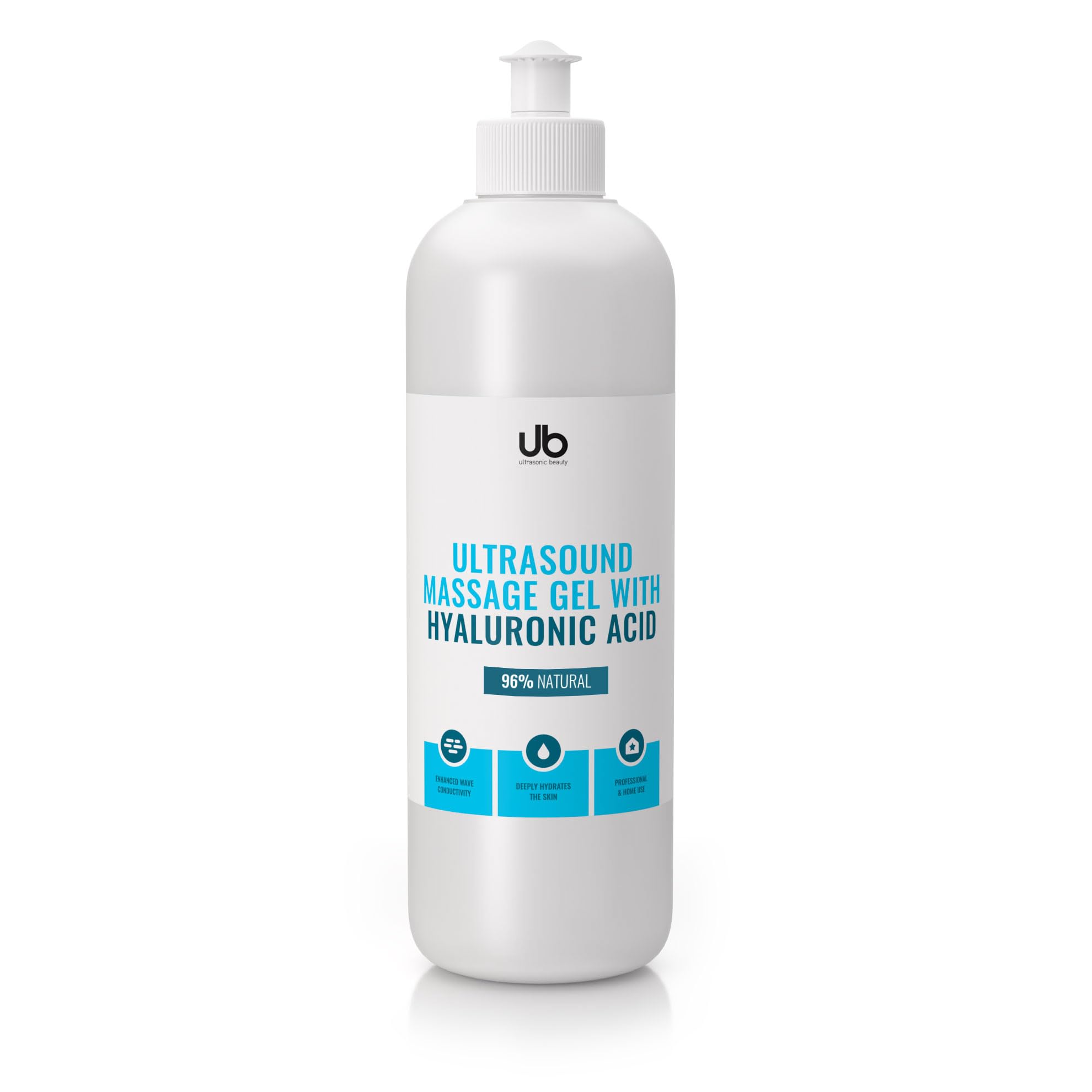 UB Hyaluron Ultraschallgel | Naturel Kontaktgel | Ultraschall Gel mit Hyaluronsäure | ✓ Ultraschallgerät ✓ Mikrostrom ✓ Radiofrequenz ✓ EMS | Feuchtigkeitsspendendes Leitgel für Gesicht & Körper