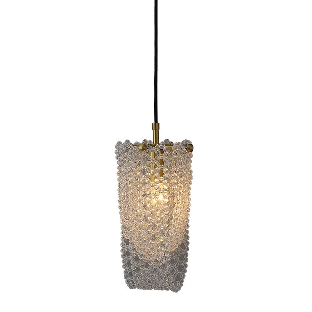 Droplight, Nordic Modern Interior Chandelier Cristal Tejido a mano Cadena Colgante Iluminación Luces colgantes Diseño de lujo Comedor Muebles Lámparas colgantes, Base E14 Made in China