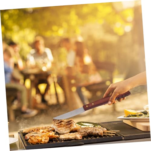 Set de 8 piezas para barbacoa de acero inoxidable con mango de madera miniatura 7