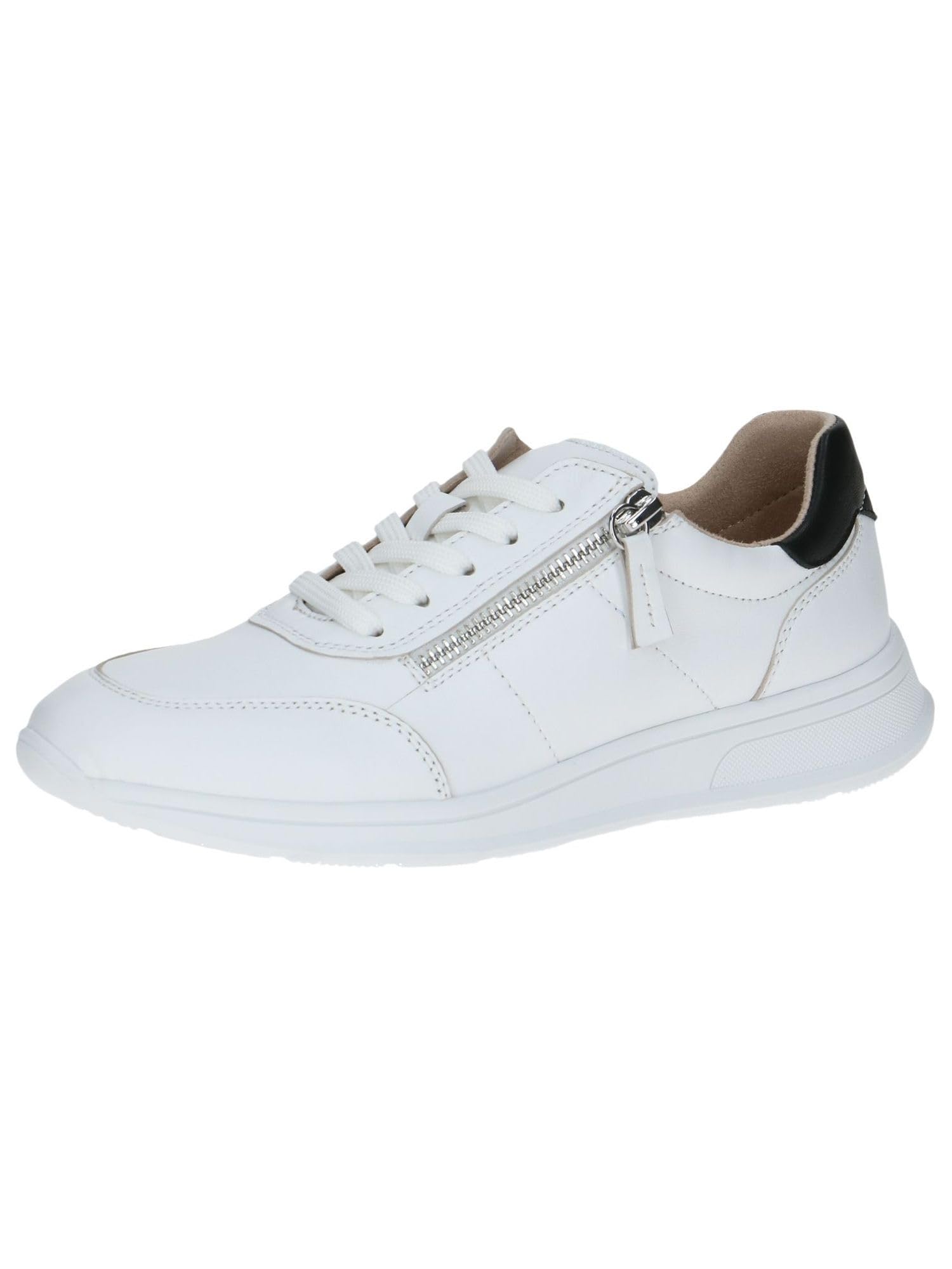 Caprice Women's White Sneakers, 5 Uk, Black Trainers For