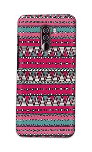 Image of Printed Hard Back Cover Case for Mi Poco F1 Back Cover (Geometric Vintage Pattern) -1803