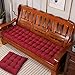 EN AyuL Cojín de banco de jardín de 8 cm de grosor, 2 y 3 plazas, cojín rectangular de banco de algodón de 100/110 cm para sofá de chaise swing interior y exterior (170 x 55 cm, rojo)