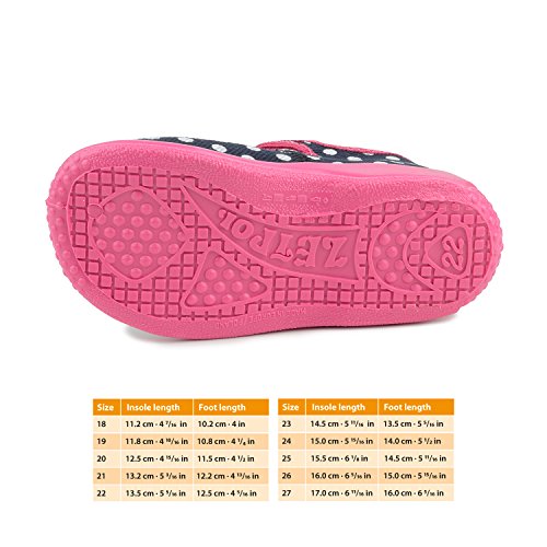 Daria 5015 Toddler Girls' Polka Dots Black Pink Metal Cam Backle Closure T-Strap Sneaker3