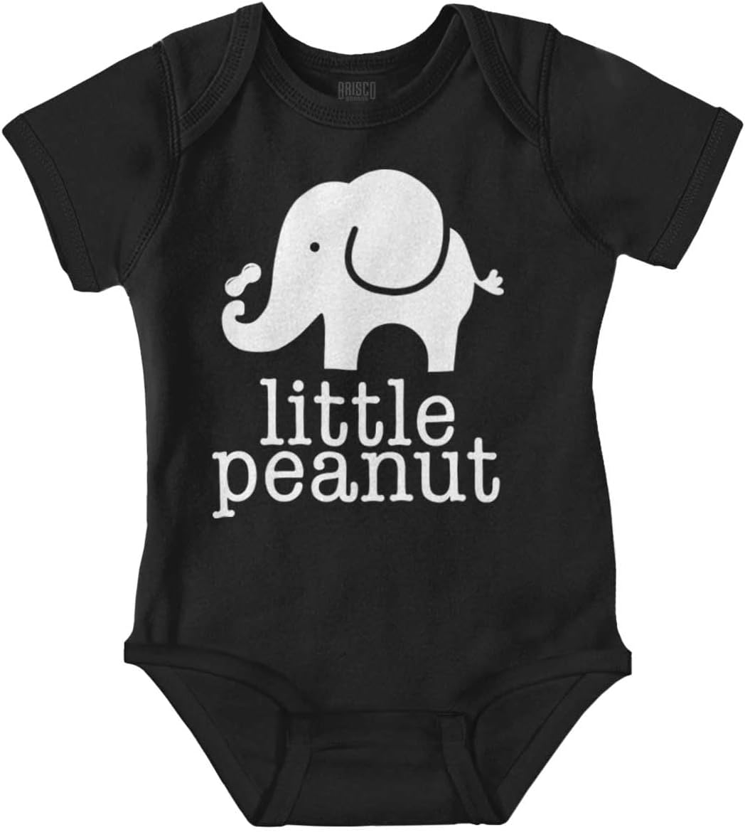 Brisco Brands Little Peanut Cute Lil Elephant Lover Baby Romper Boys or Girls