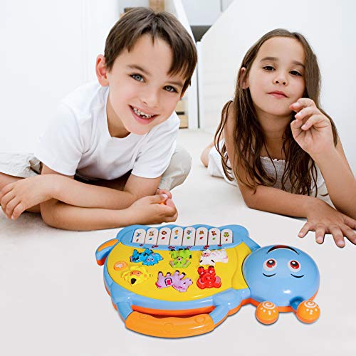 BeebeeRun Baby Musical Toys, Electronic Kids Musical Instruments Keyboard Piano Drum Set Learning Light Up Toy for Toddlers, Infant Early Educational Development Music Toys for Babies - Thumbnail 6