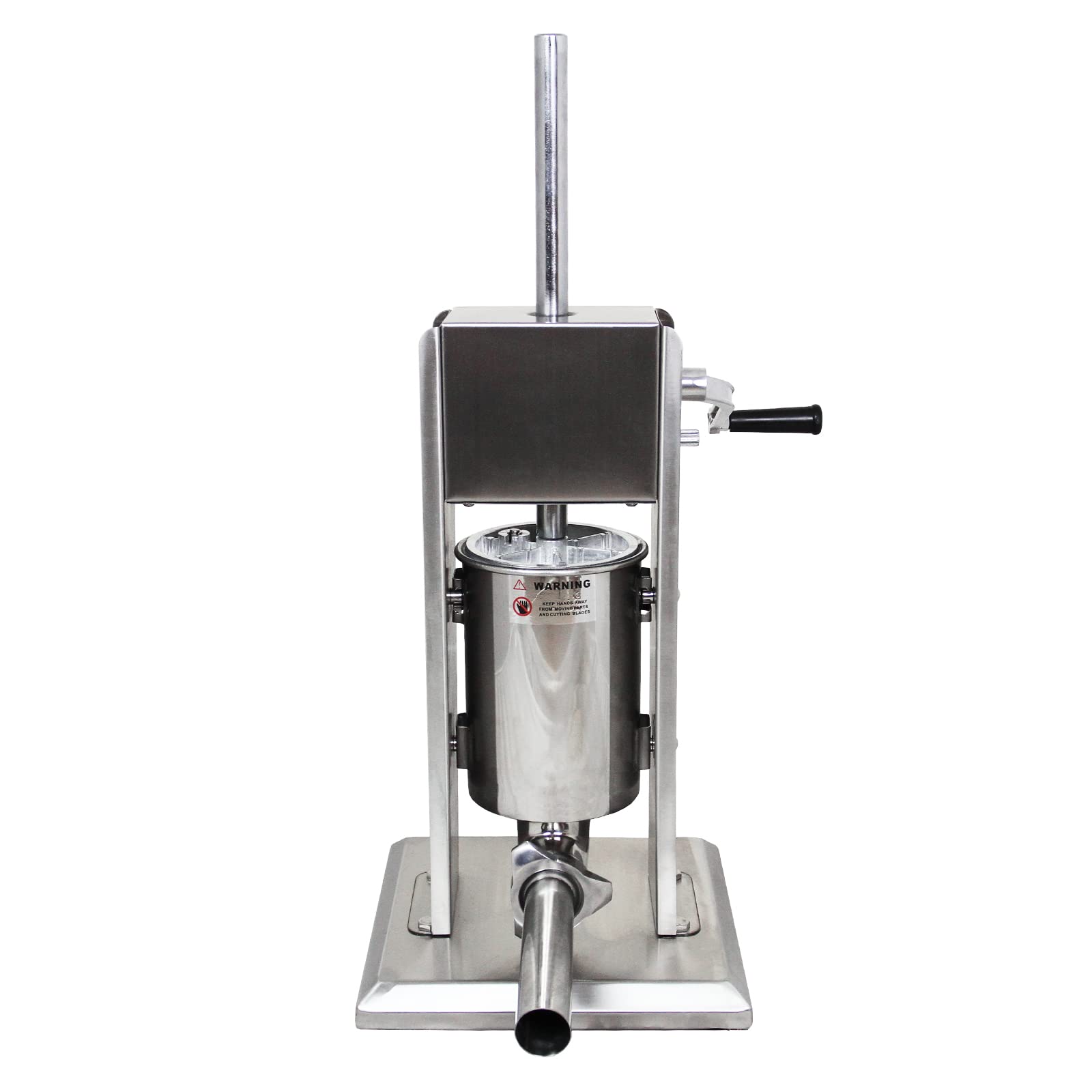KuKoo Poussoir à saucisses 3L en Inox - Manuel - 2 vitesses - Fabrication Saucisses Artisanale, Boucher, Boucherie, Service Traiteur, Restaurant, Café HORECA [5 embouts de remplissage INCLUS]