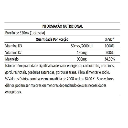 Vitamina D3 2000ui + K2 + Magnesium 60 Cápsulas - Cellgenix