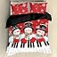 A-christmas Snowman Piano Print Red