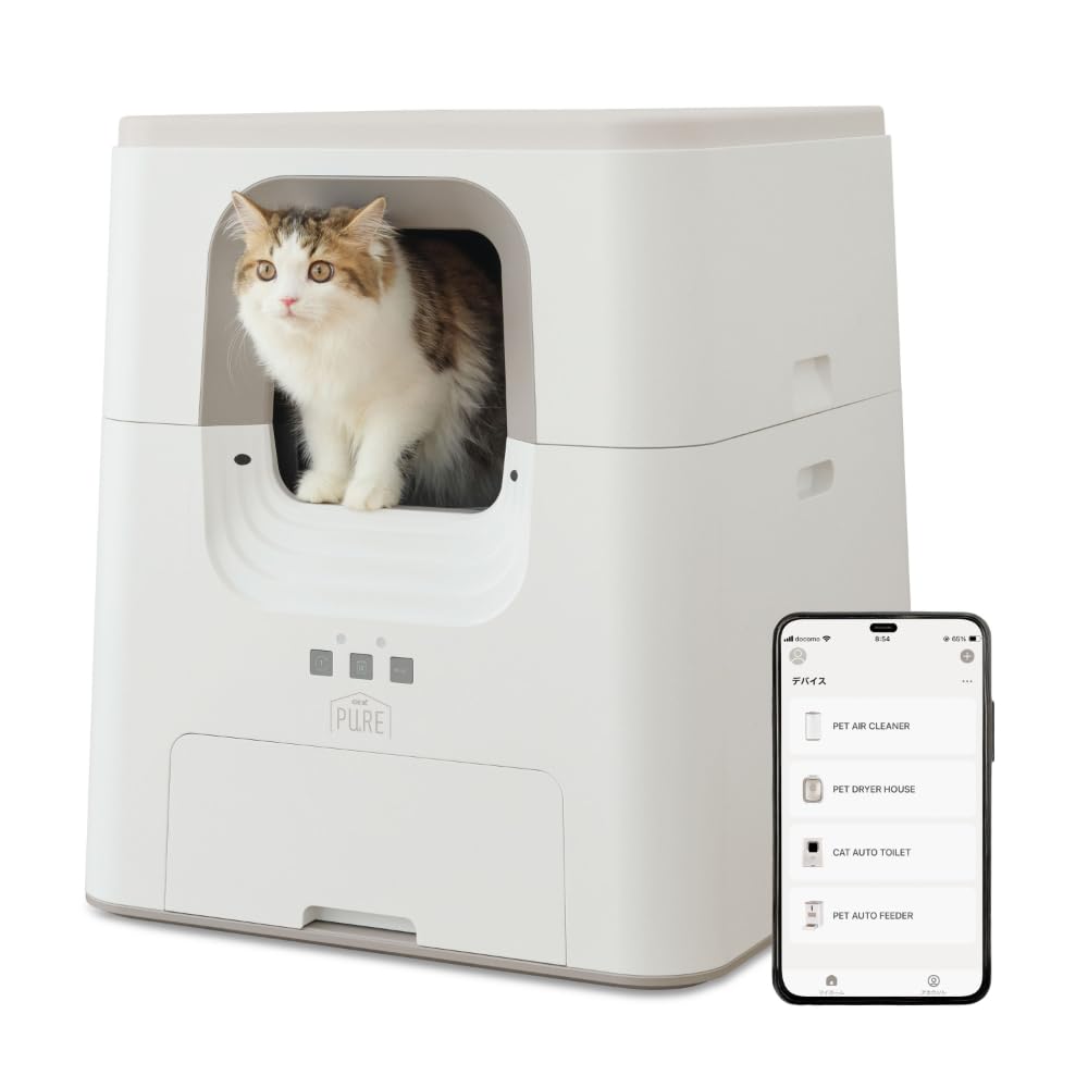 Amazon | ジェックス 【 PURE 】 CAT AUTO TOILET 猫用自動トイレ 多頭 